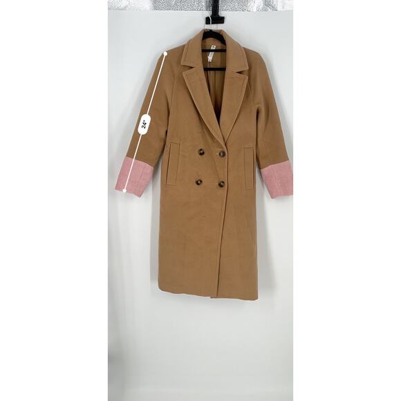 Mural Color Block Combo Coat (B42) - Picture 6 of 11